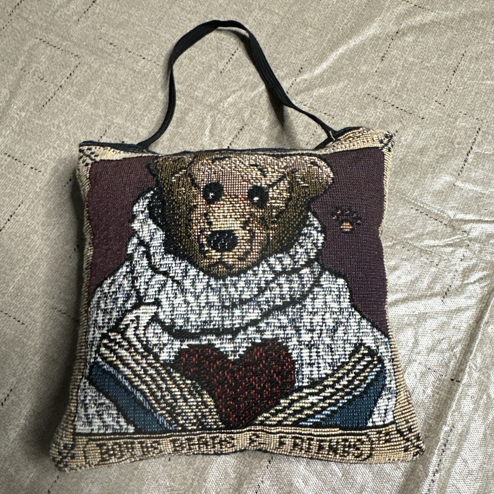 Boyd's Bears and Friends 5.5"x5.5" Tapestry Hanging Pillow Made In USA